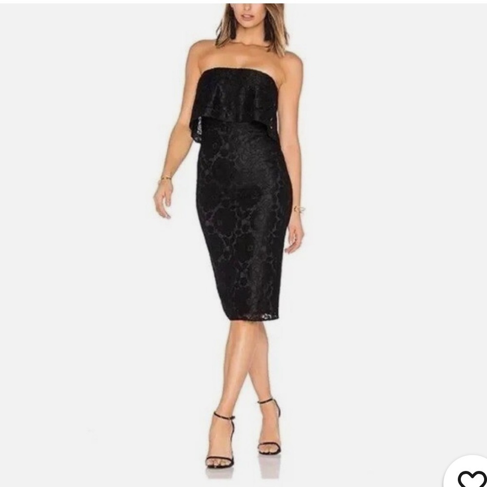 Likely Black Lace Driggs Dress Sleeveless Bodycon Dress